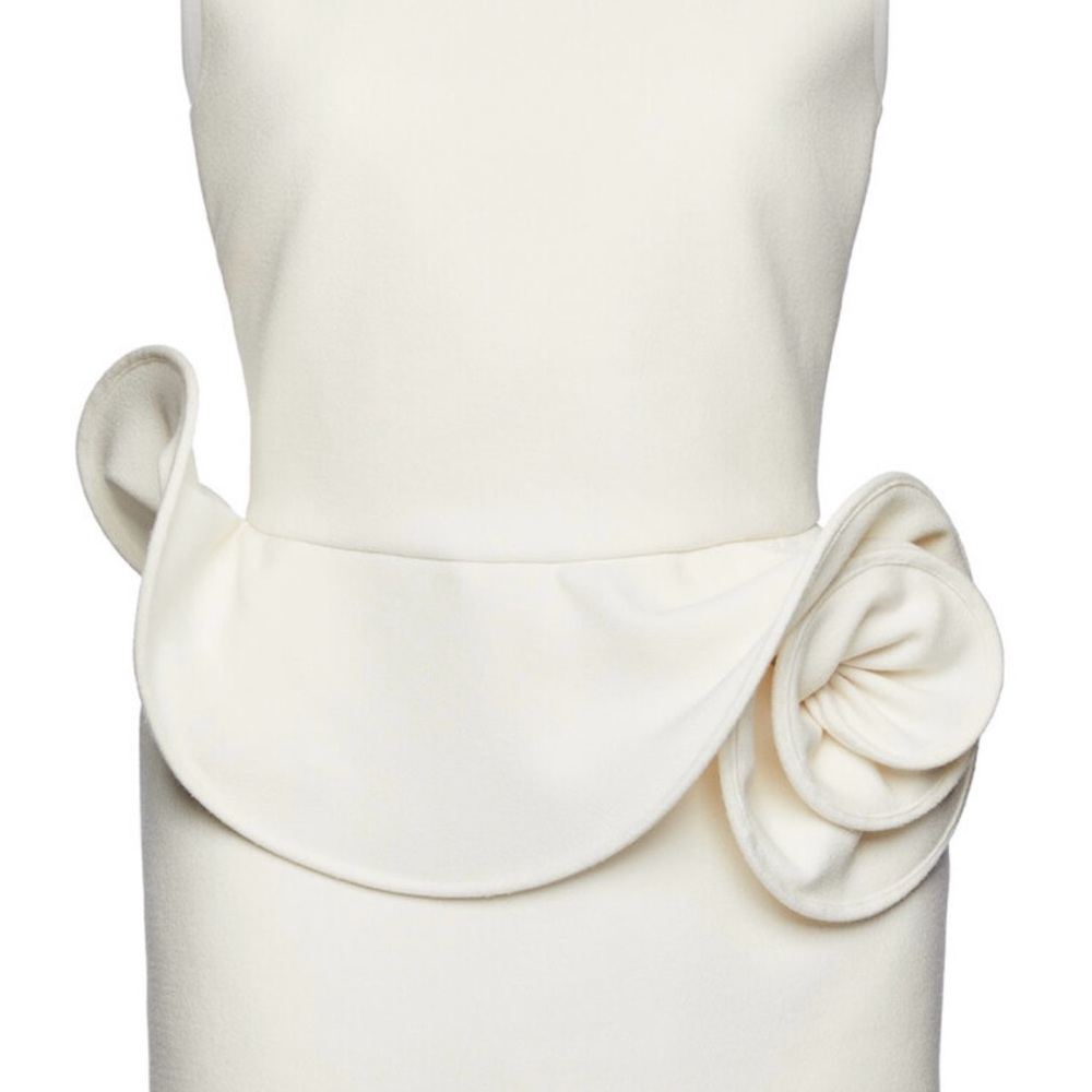 Magda Butrym Rosette Mini Dress in Ivory - Picture 4 of 5
